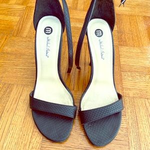 Classic Black Strappy Heels by Michael Antonio